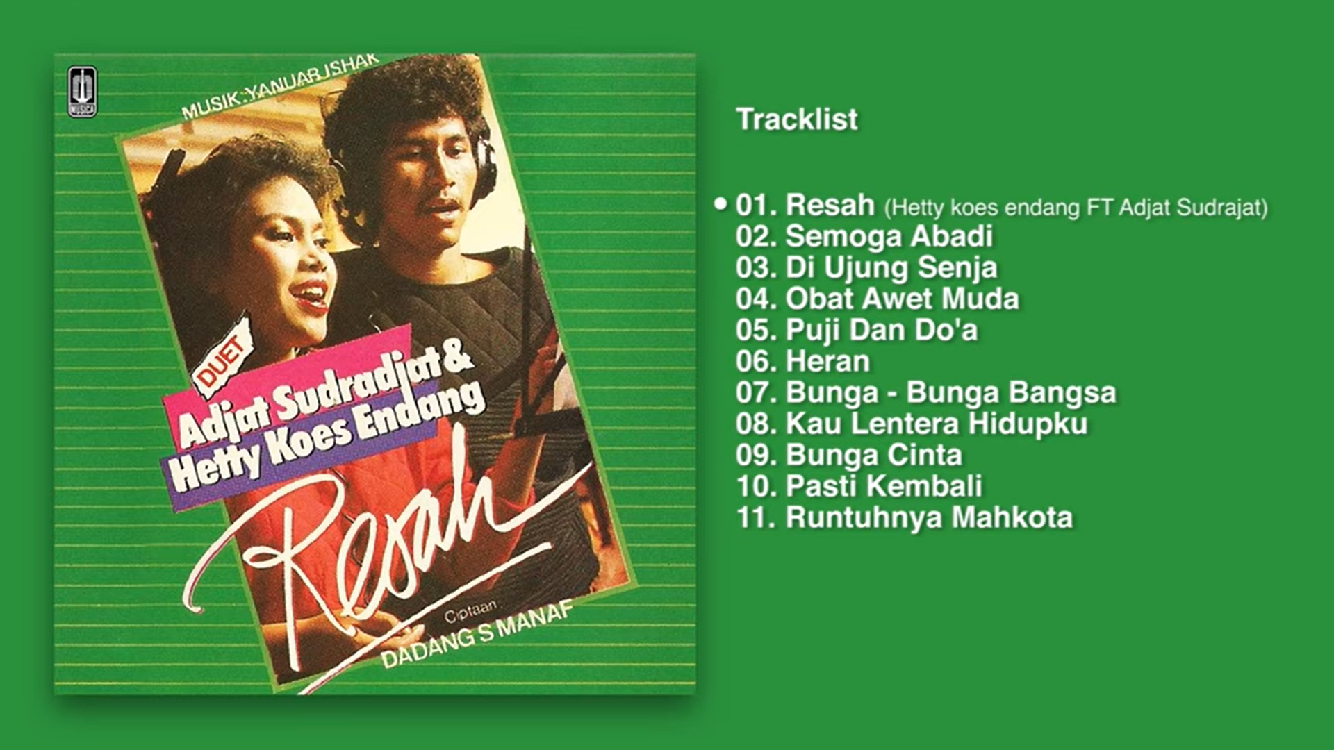 Cover album Hetty Koes Endang yang juga menampilkan pemain Persib, Adjat Sudradjat. (Youtube Musica Studio)